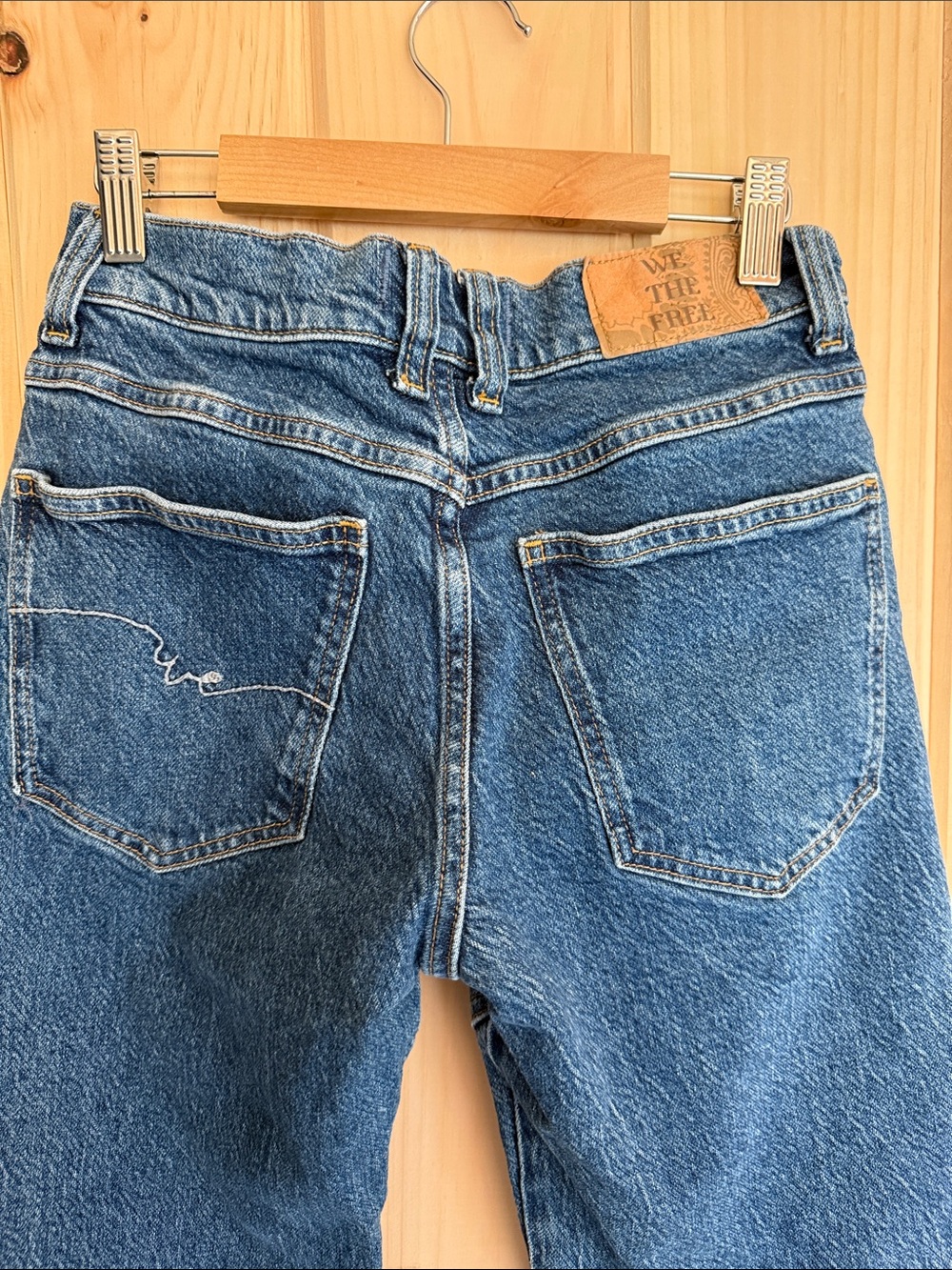 We The Free Dark Blue High-Waist Relaxed Jeans - Picture 4 of 5